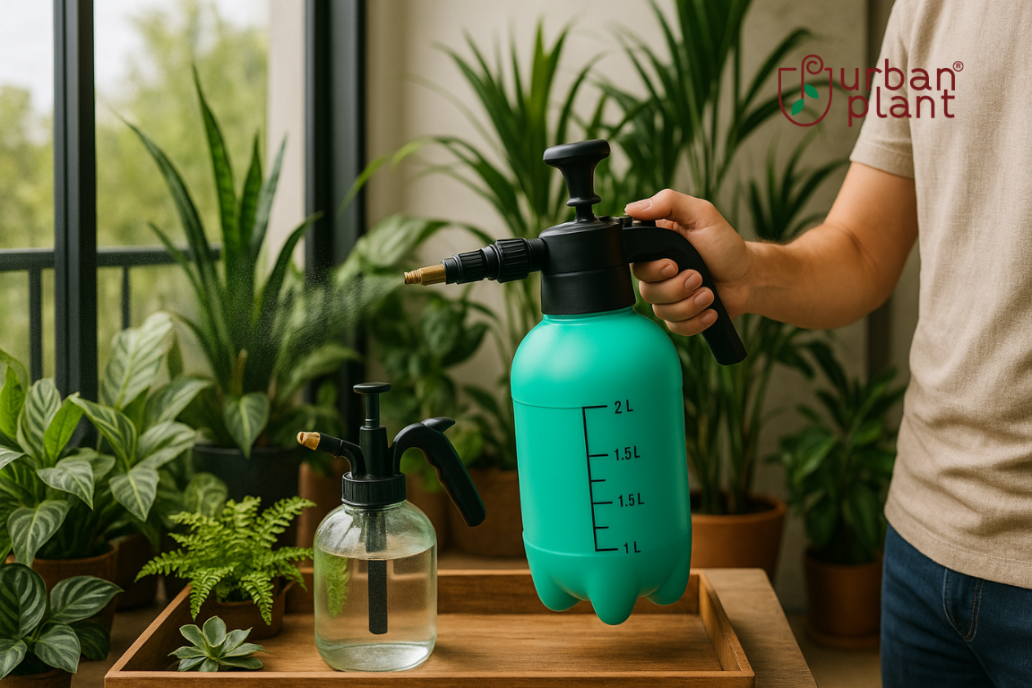 A person holding a Pressure Mist Sprayers